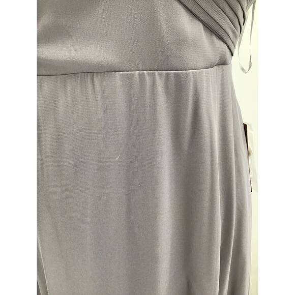 BIRDY GREY Sz S gray silver Spence V-Neck Bridesmaid Maxi Dress NWT b109 - Picture 3 of 9